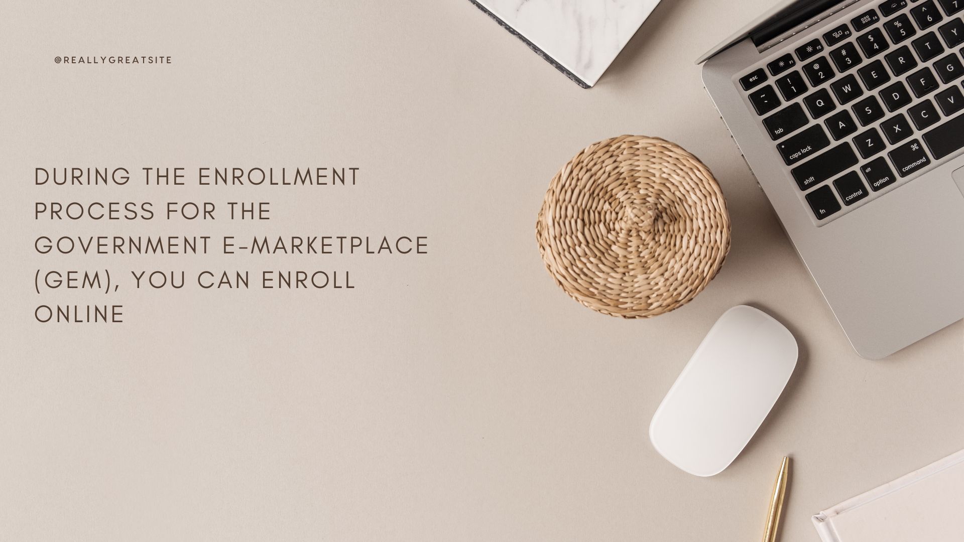 During the enrollment process for the government e-marketplace (GeM), you can enroll online