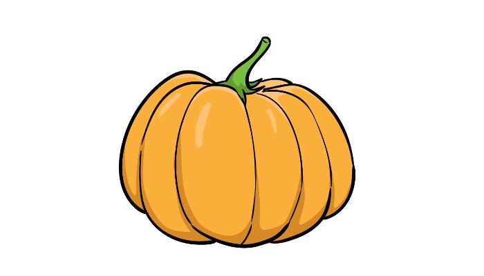 How to draw a Pumpkin